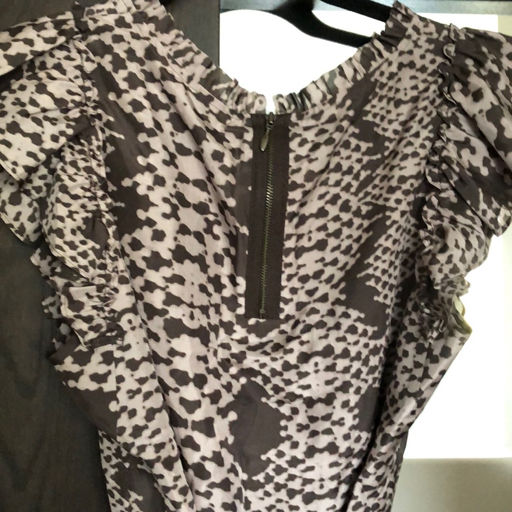 Flutter Sleeve Snake Print Blouse - image 5